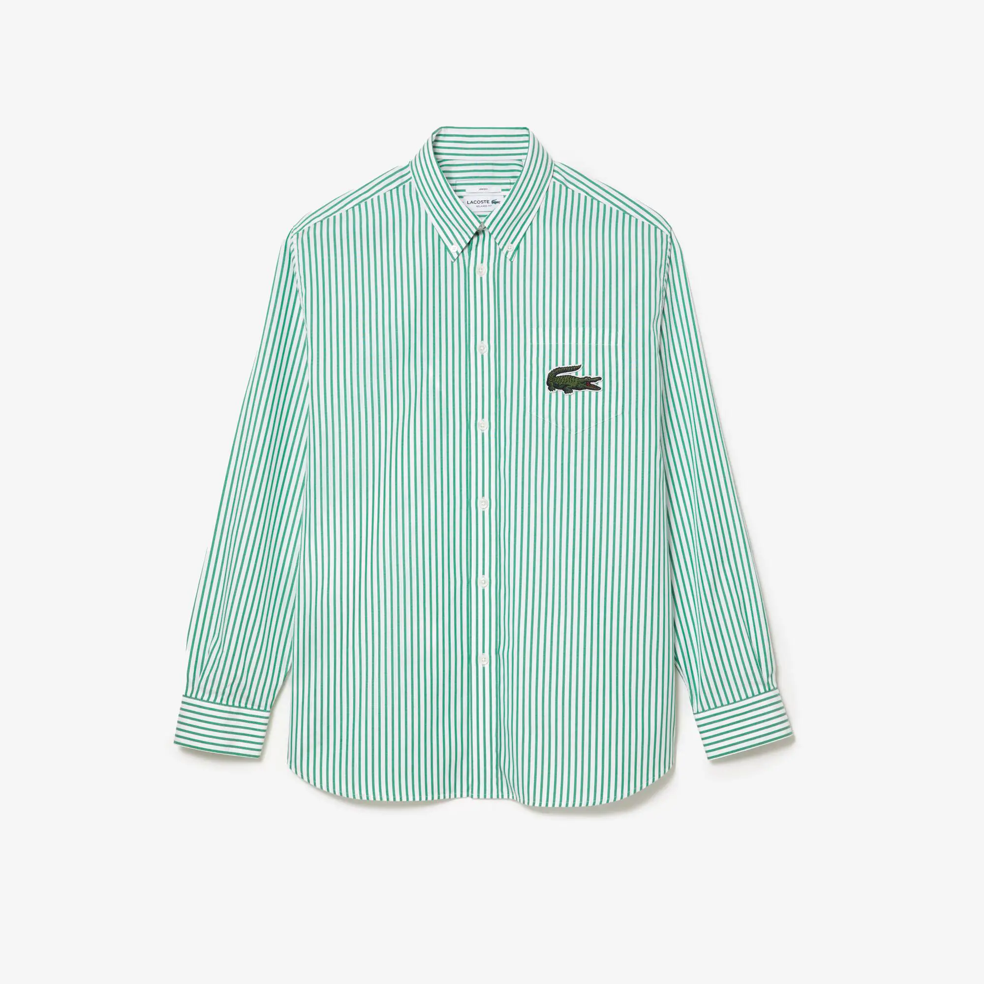 Lacoste Chemise unisexe relaxed fit en coton avec grand crocodile. 2