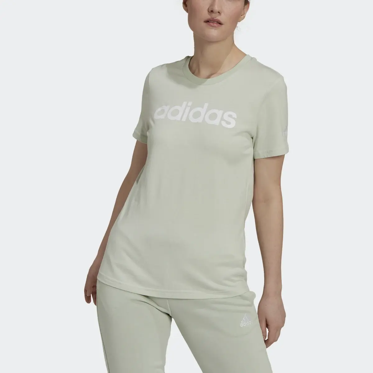 Adidas LOUNGEWEAR Essentials Slim Logo T-Shirt. 1