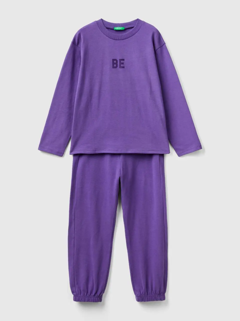 Benetton long pyjamas in warm jersey. 1