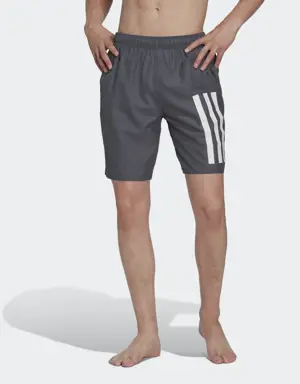 Adidas Classic Length 3-Stripes Swim Shorts