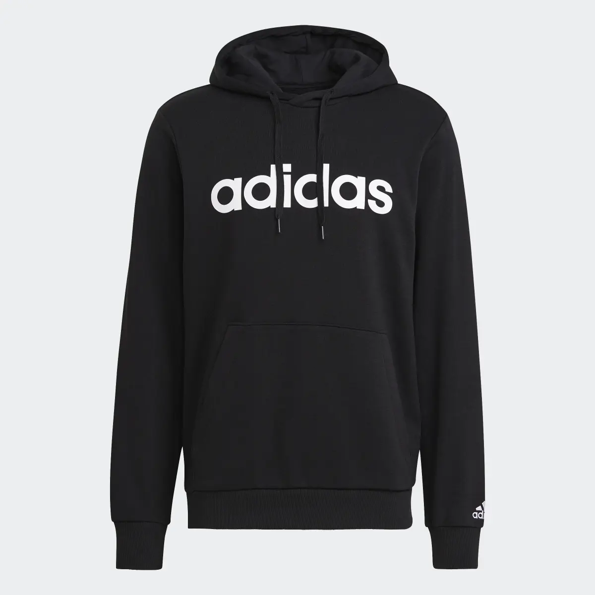Adidas Essentials French Terry Linear Logo Hoodie. 1
