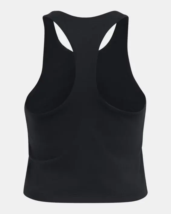 Under Armour Girls' UA Motion Branded Crop Tank. 2