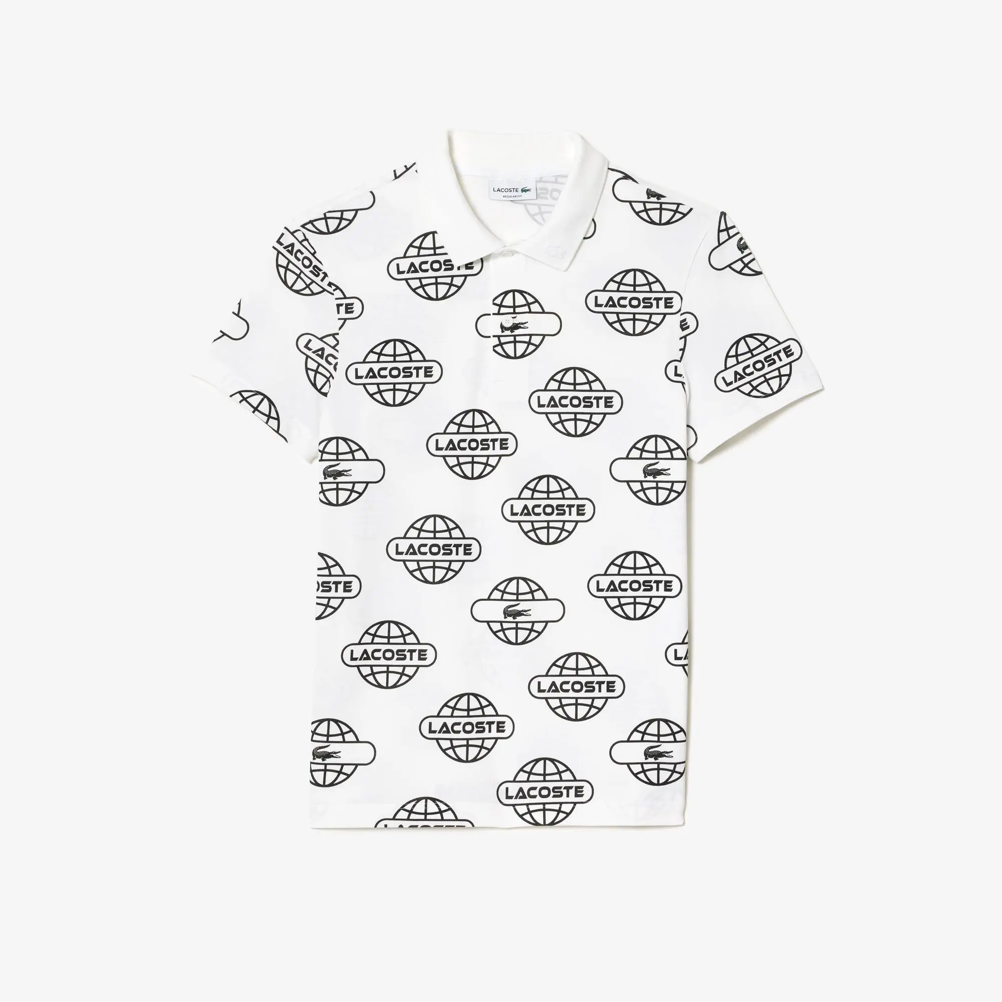 Lacoste Globe Print Ultralight Piqué Lacoste Movement Polo Shirt. 2