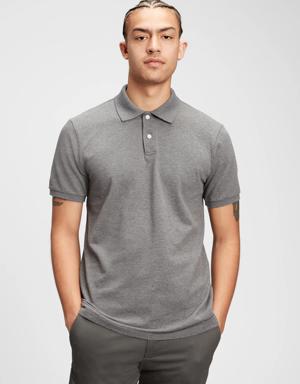 Pique Polo Shirt gray