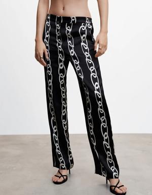Chain print trousers
