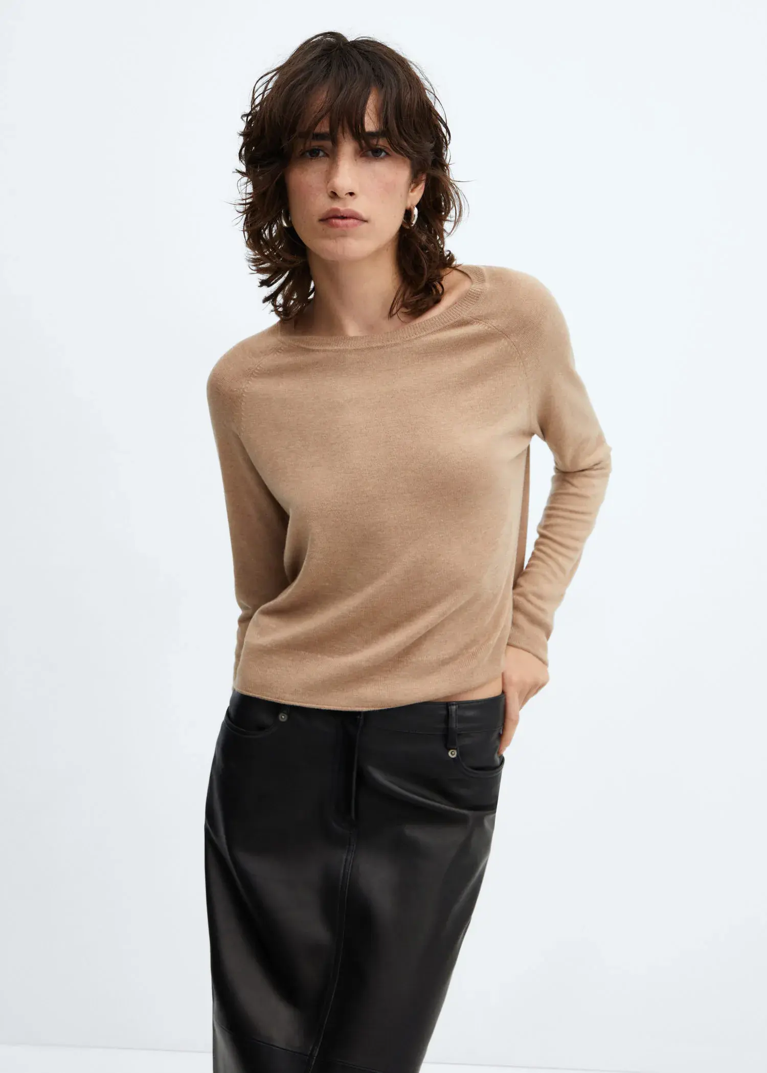 Mango Fine-knit round-neck sweater. 2
