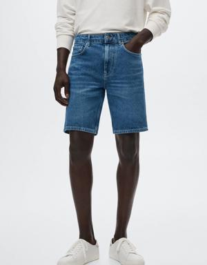 Regular Fit-Jeans-Bermudashorts