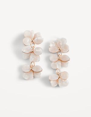 Floral Statement Earrings for Women gold