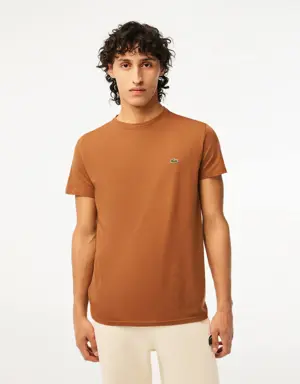 T-shirt col rond en jersey de coton pima uni
