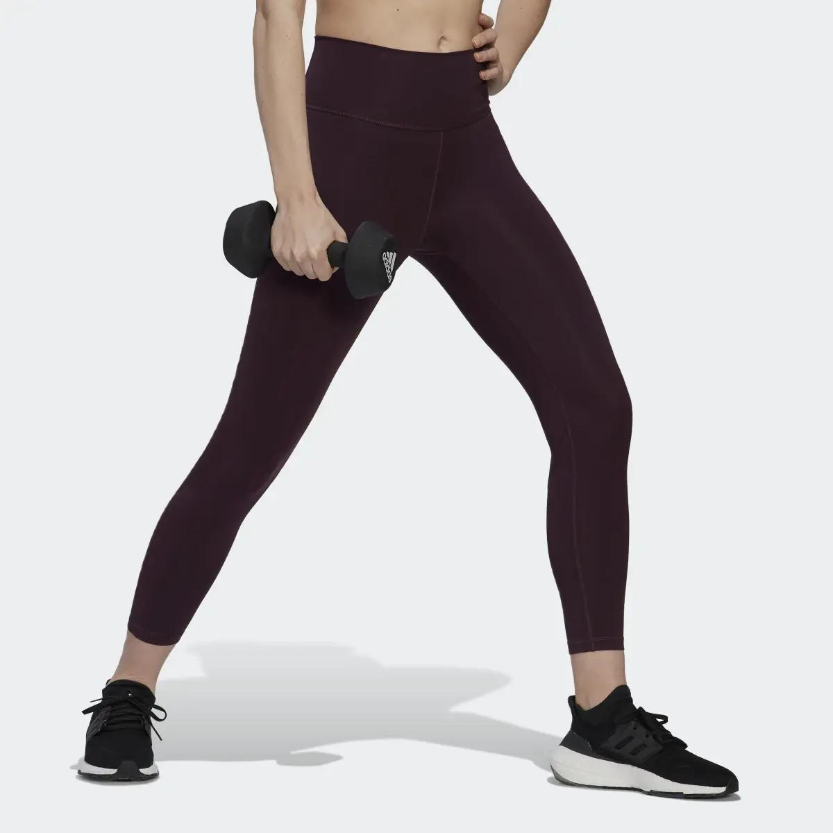 adidas Optime 7-Inch Leggings - Purple, Women's Training