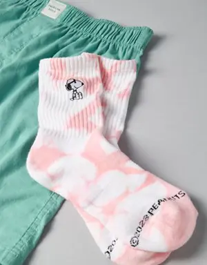 Peanuts Tie-Dye Crew Socks