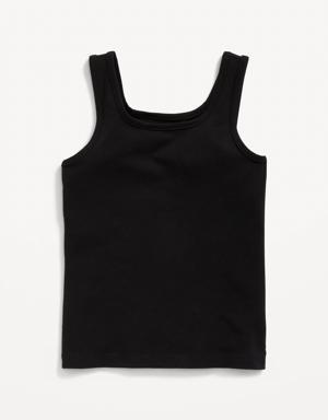 Fitted Tank Top for Girls black