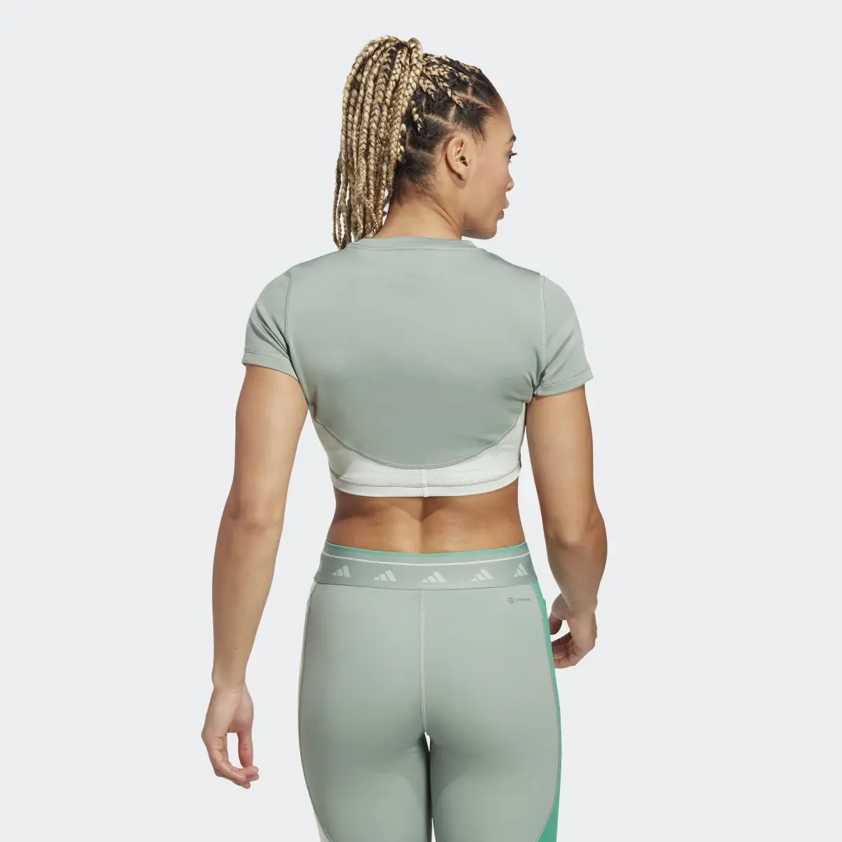 Adidas Training Colorblock Crop Top. 3