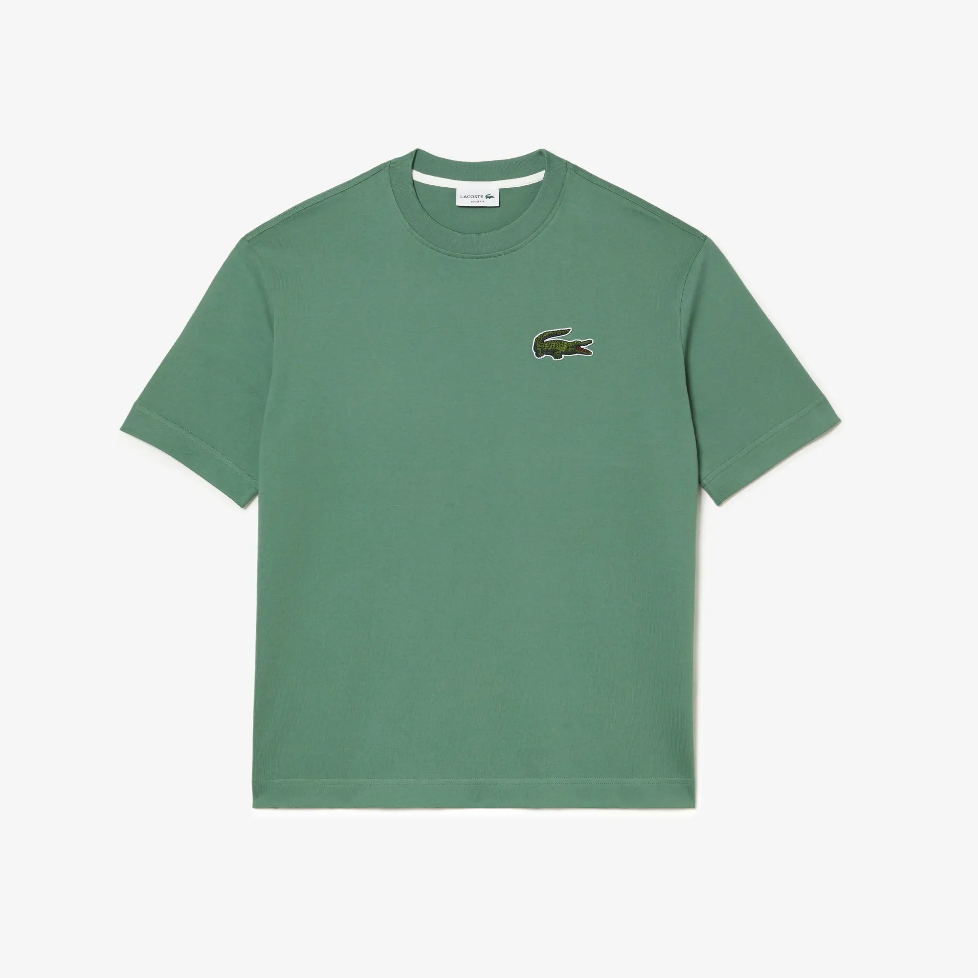 Lacoste T-shirt unisexe loose fit avec grand crocodile coton biologique. 2 Lacoste T-shirt unisexe loose fit avec grand crocodile coton biologique. 2