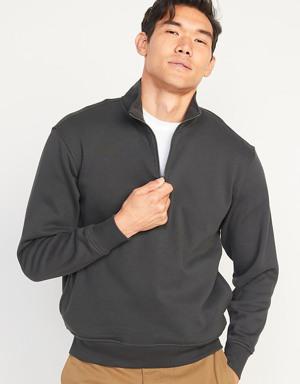 Oversized Quarter-Zip Mock-Neck Sweatshirt for Men