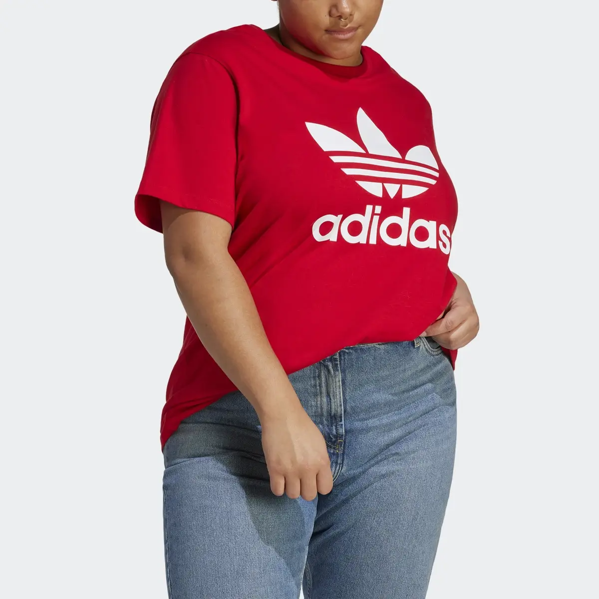 Adidas Adicolor Classics Trefoil Tee (Plus Size). 1