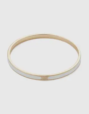 thin white bangle bracelet