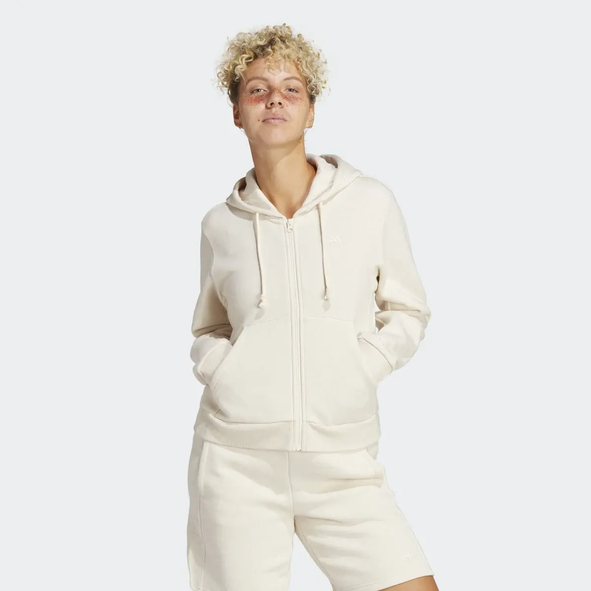 Adidas ALL SZN Fleece Full-Zip Hoodie. 2