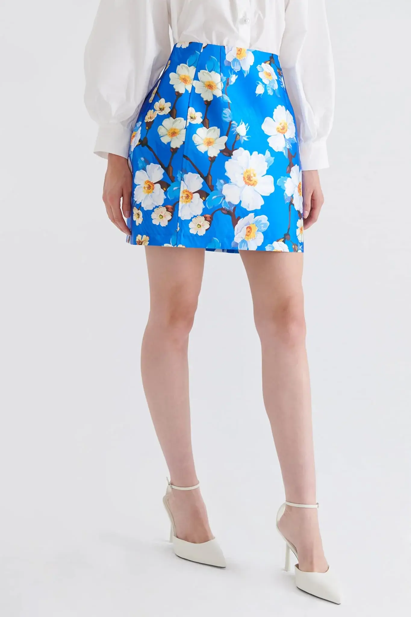 Roman Sky Vibe Floral Mini Skirt - 2 / Original. 1