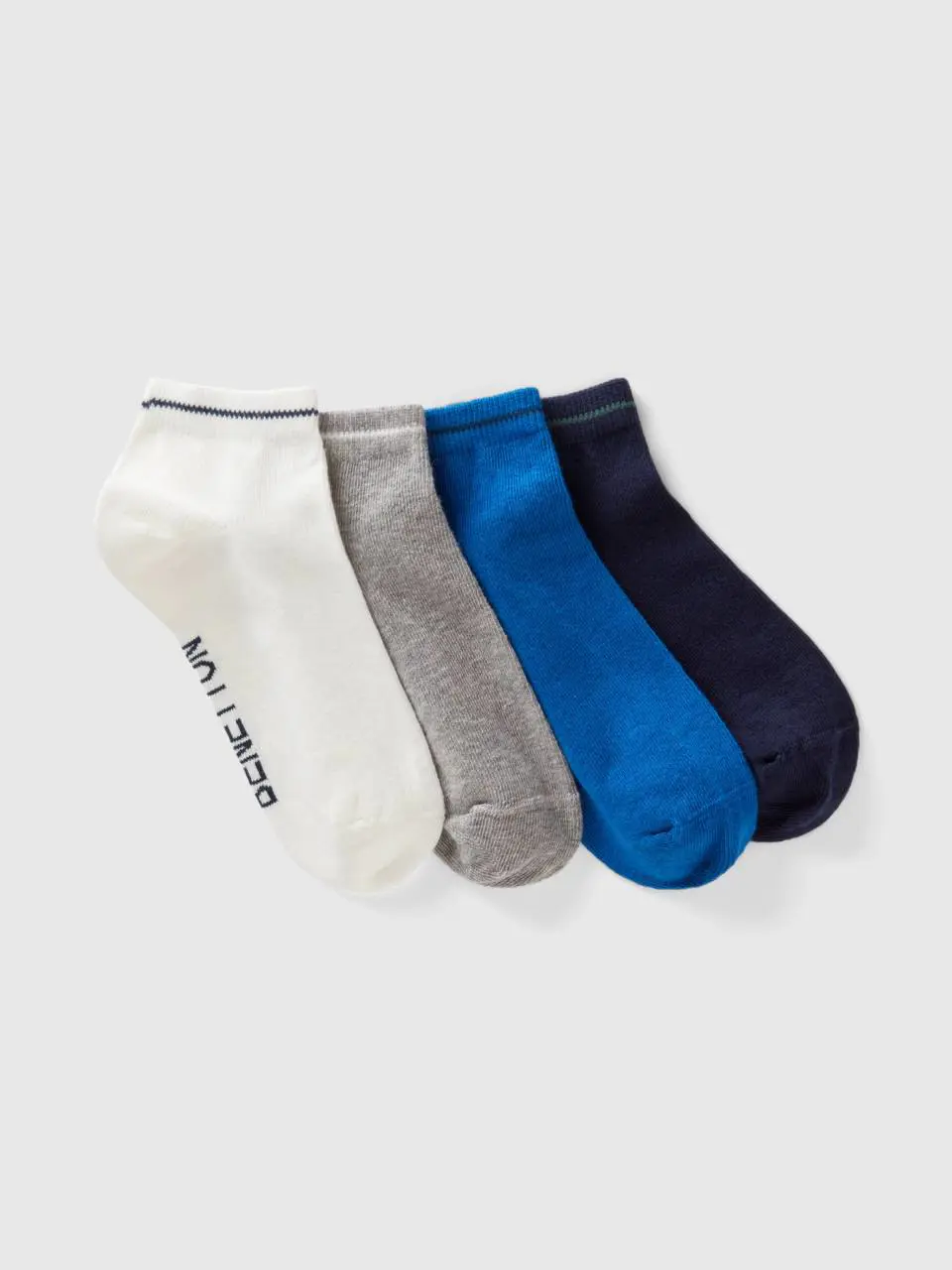 Benetton short socks set in organic cotton blend. 1