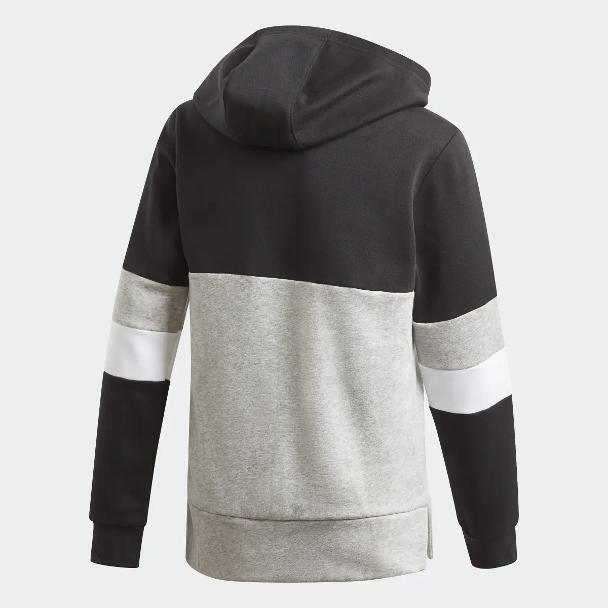 Adidas Linear Colorblock Hooded Fleece Sweatshirt. 2