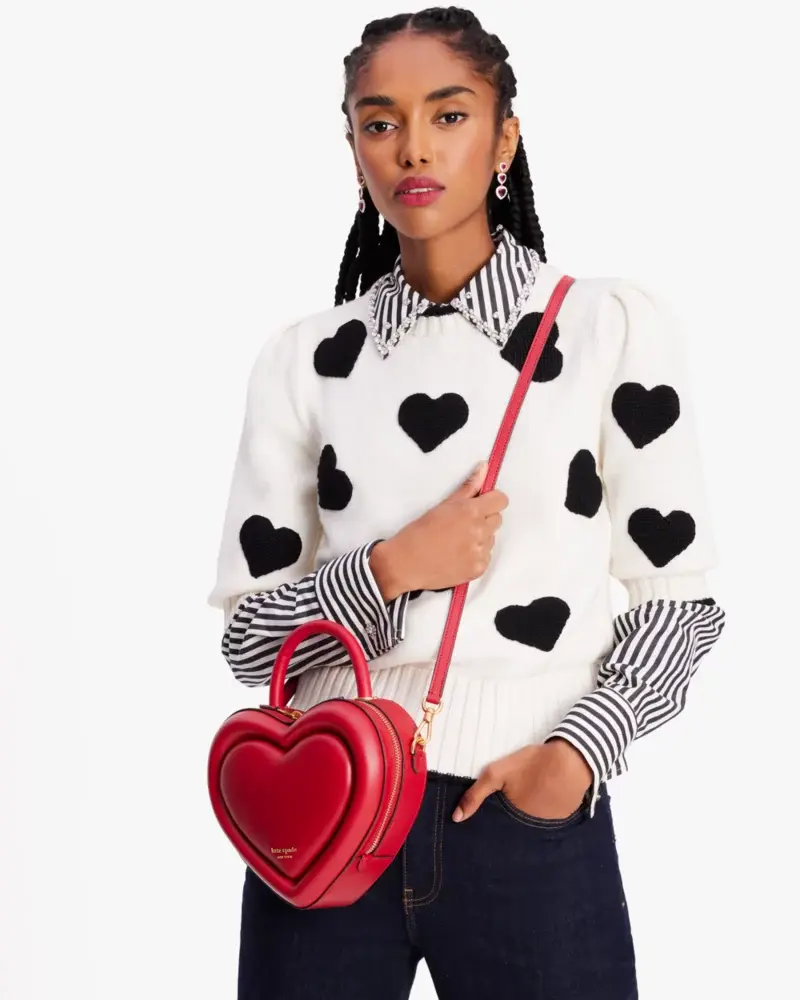 Kate Spade Pitter Patter 3D Heart Crossbody. 2