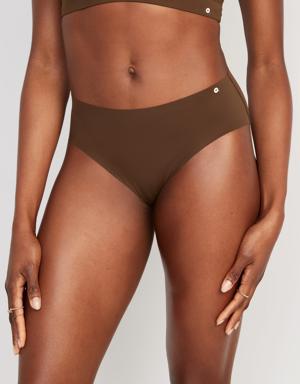 Low-Rise Soft-Knit No-Show Hipster Underwear for Women brown