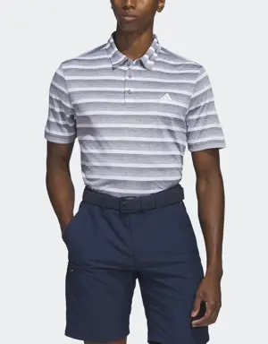 Adidas Two-Color Striped Golf Polo Shirt