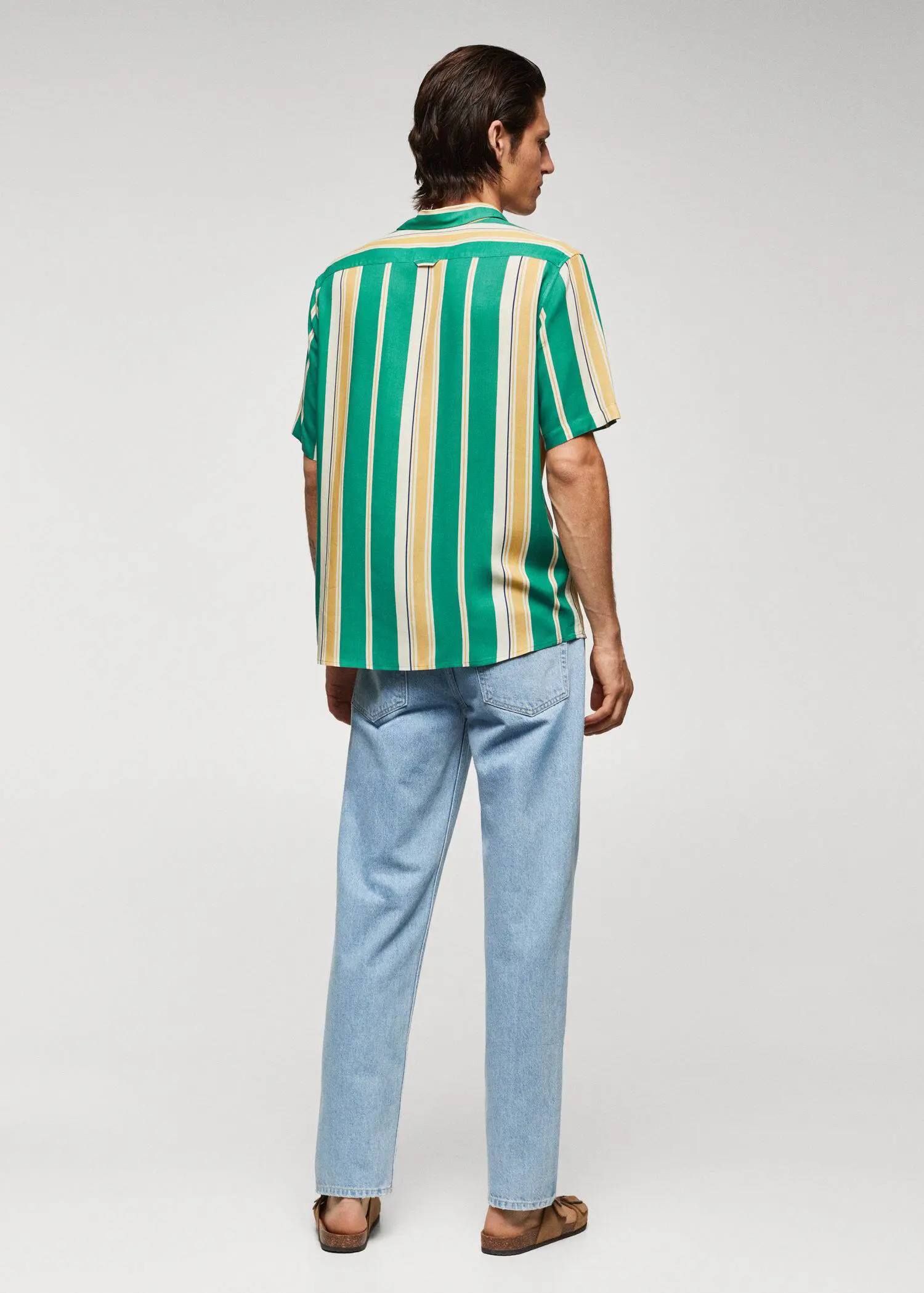 Mango Short sleeve striped shirt. 3