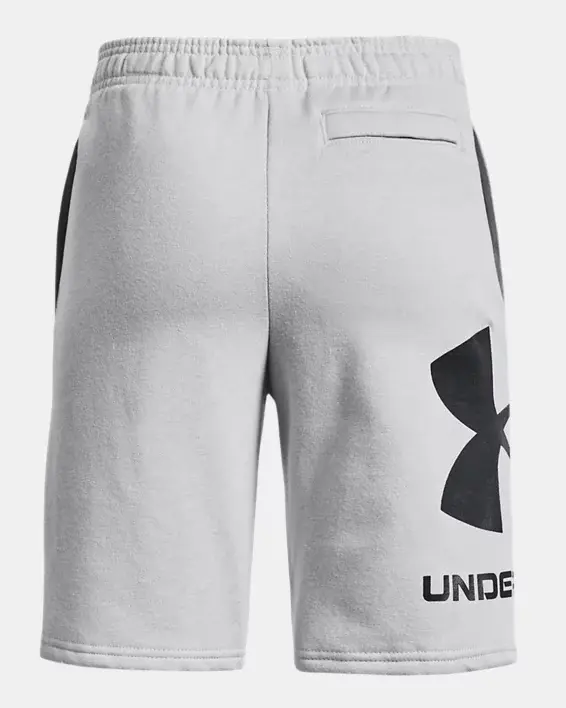 Under Armour Boys' UA Rival Fleece Big Logo Shorts. 2