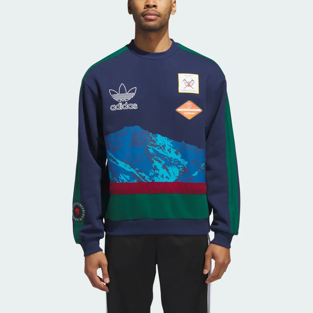 Adidas Sky Mountain Art Crew Sweatshirt. 1