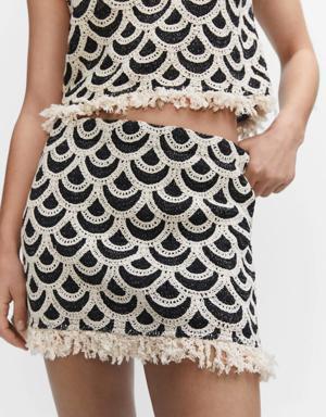 Falda crochet geométrica