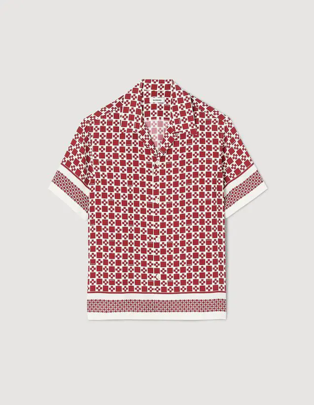 Sandro Short-sleeve Square Cross shirt. 2