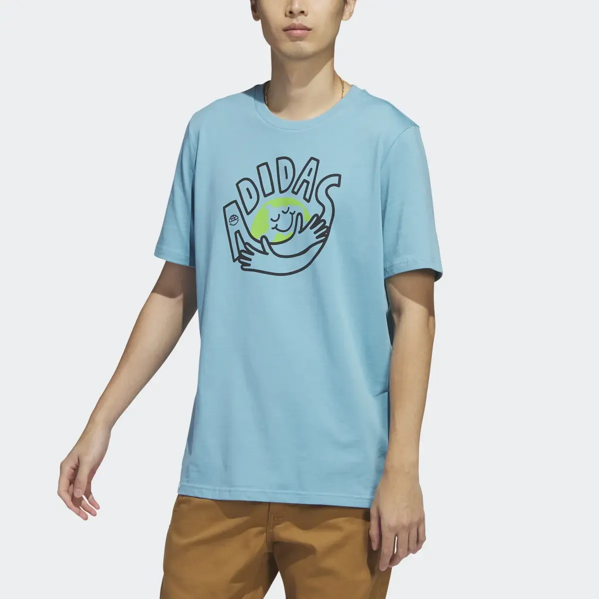 Adidas Change Through Sports Earth Graphic T-Shirt. 1