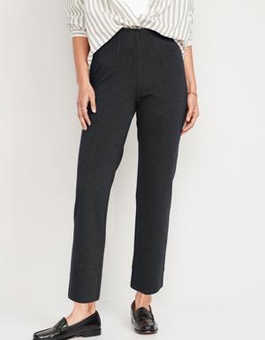 Old Navy Extra High-Waisted Stevie Straight Ankle Pants gray