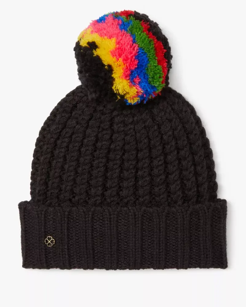 Kate Spade Marble Cable Knit Beanie. 2