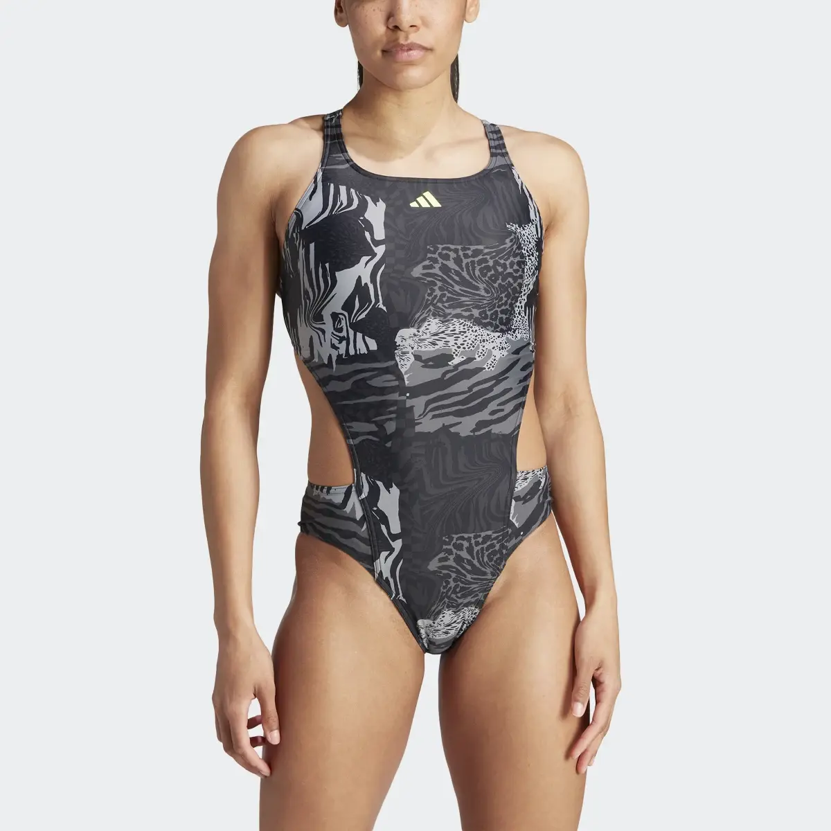 Adidas Allover Graphic Swimsuit. 1