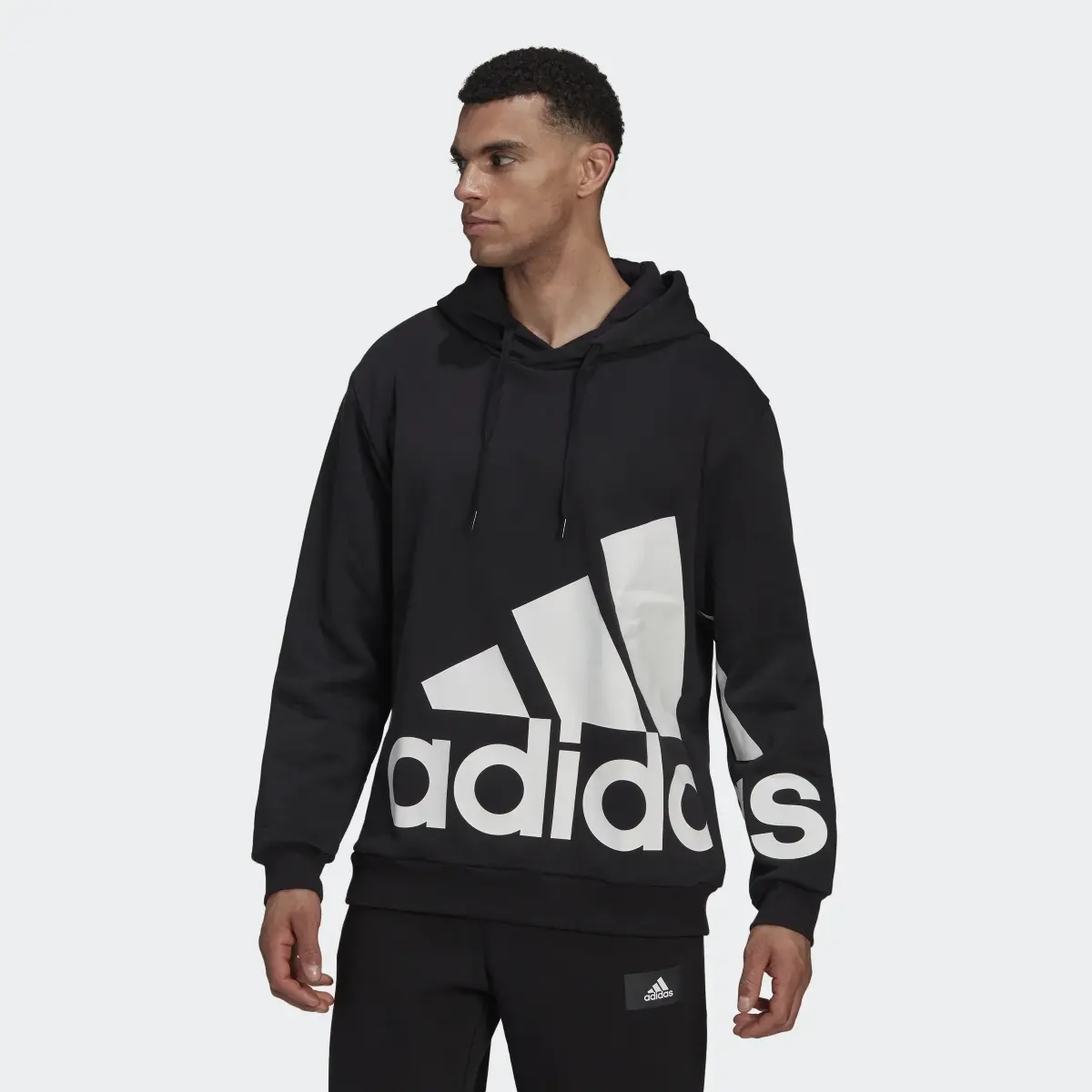 Adidas Sudadera con capucha Essentials Giant Logo Fleece. 2