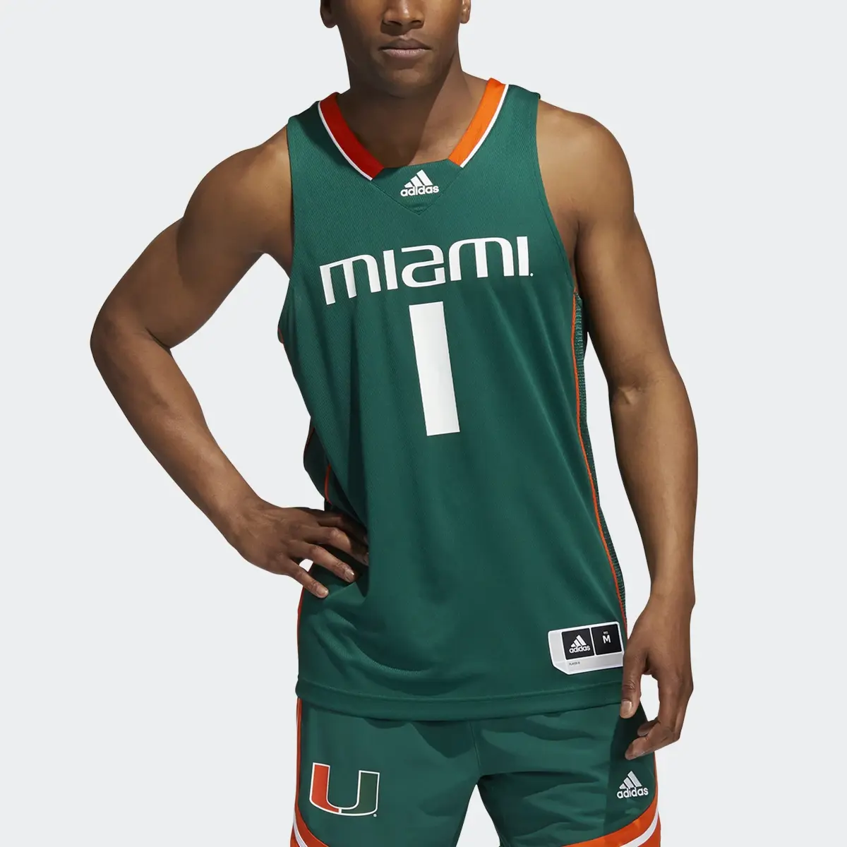 Adidas Hurricanes NCAA Swingman Jersey. 1