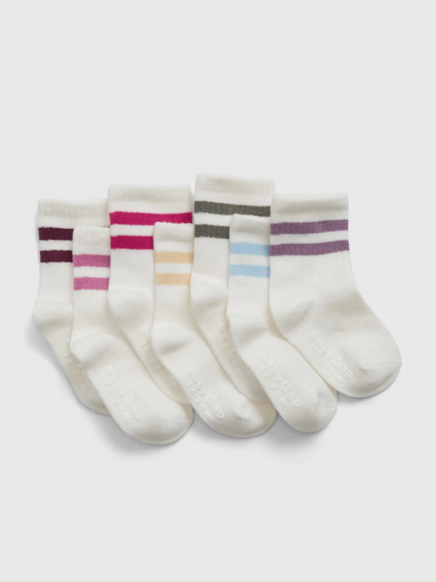 Gap Toddler Cotton Crew Socks (7-Pack) white. 1