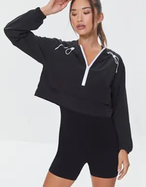 Forever 21 Active Cropped Anorak Black