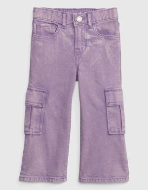 Toddler Cargo Stride Jeans with Washwell purple