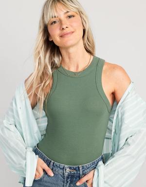 Old Navy Snug Crop Tank Top green