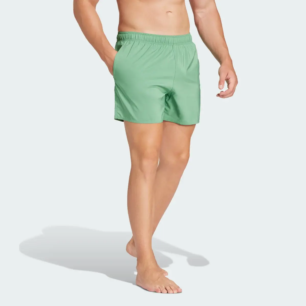 Adidas Solid CLX Short-Length Swim Shorts. 3