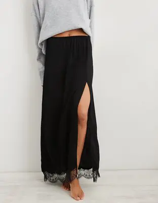 American Eagle Satin Maxi Skirt. 1