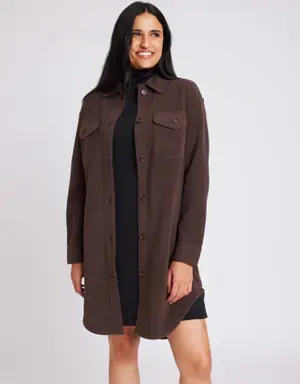 Hygge Fleece Long Shirt Jacket