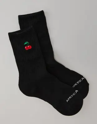 American Eagle Cherry Crew Sock. 1