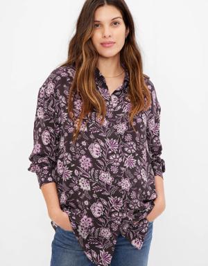 Maternity Button-Down Shirt pink