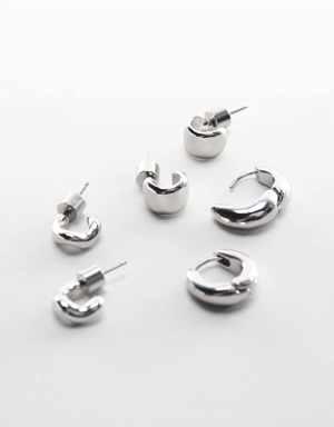 Mango Set of hoop earrings 