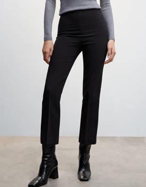 Straight-cut crop trousers